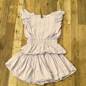 Girls' Lavender Ruffle Tiered Dress - Cute Summer Party Dress